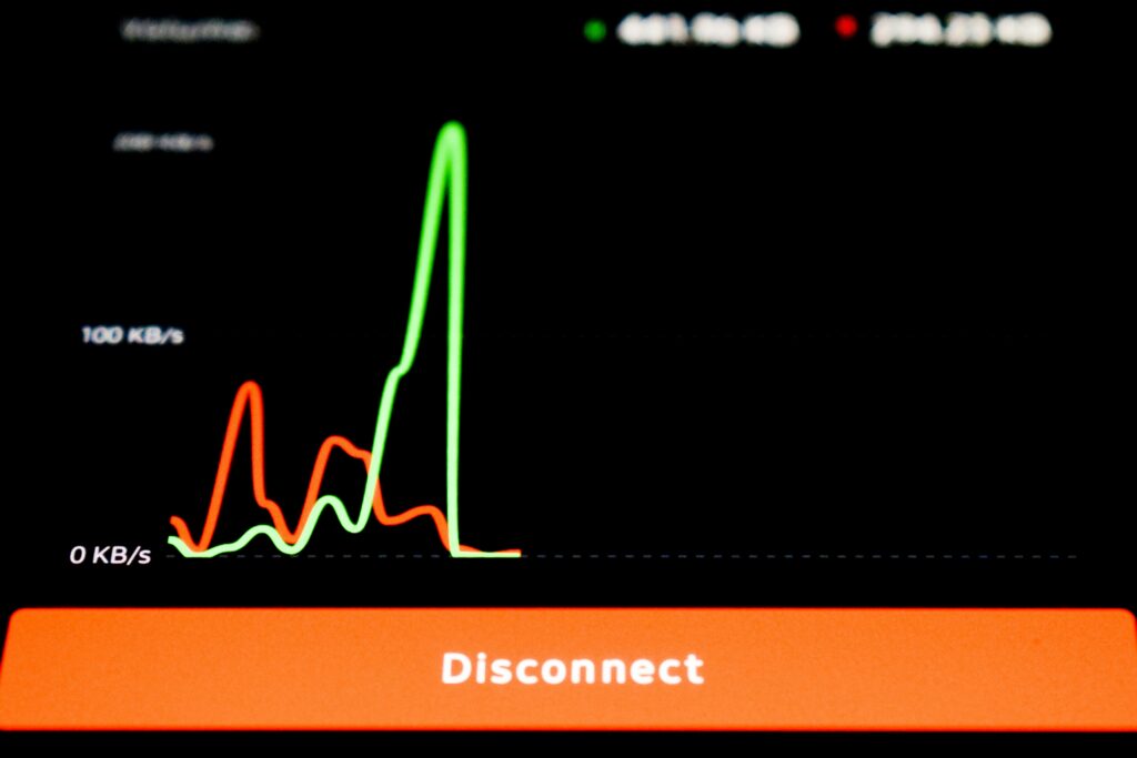 A close up of mobile phone screen with a line graph on it
